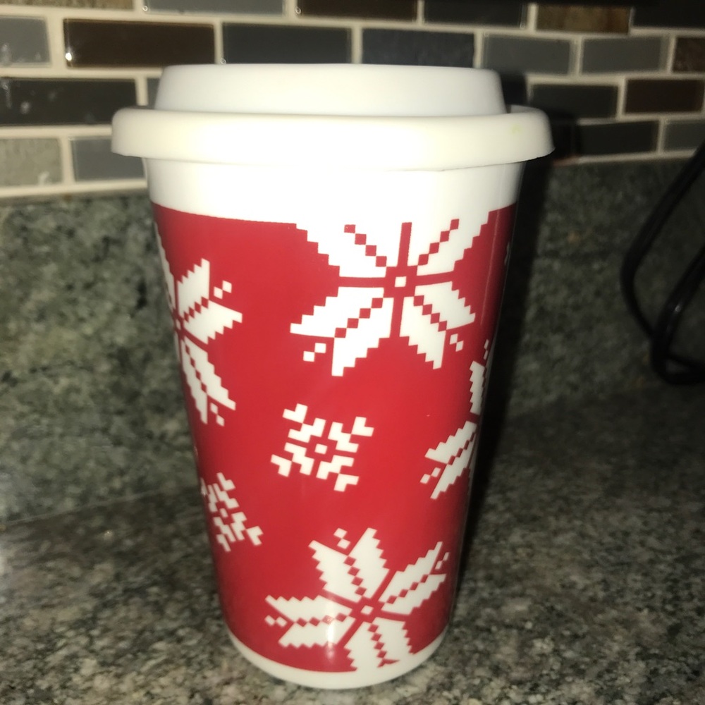 snowflake travel mug
